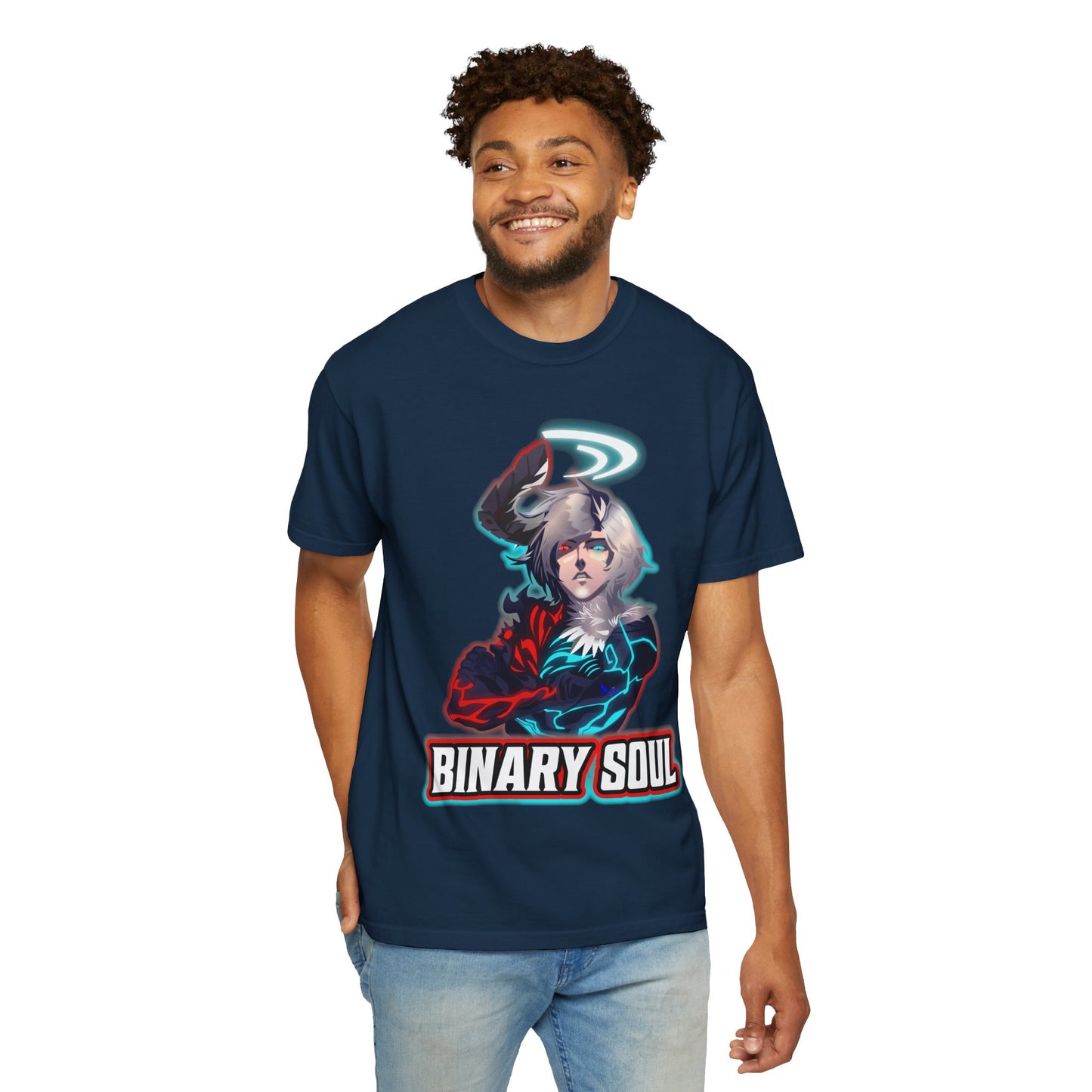 Binary Soul Graphic T-Shirt — Anime Duality Gamer Tee