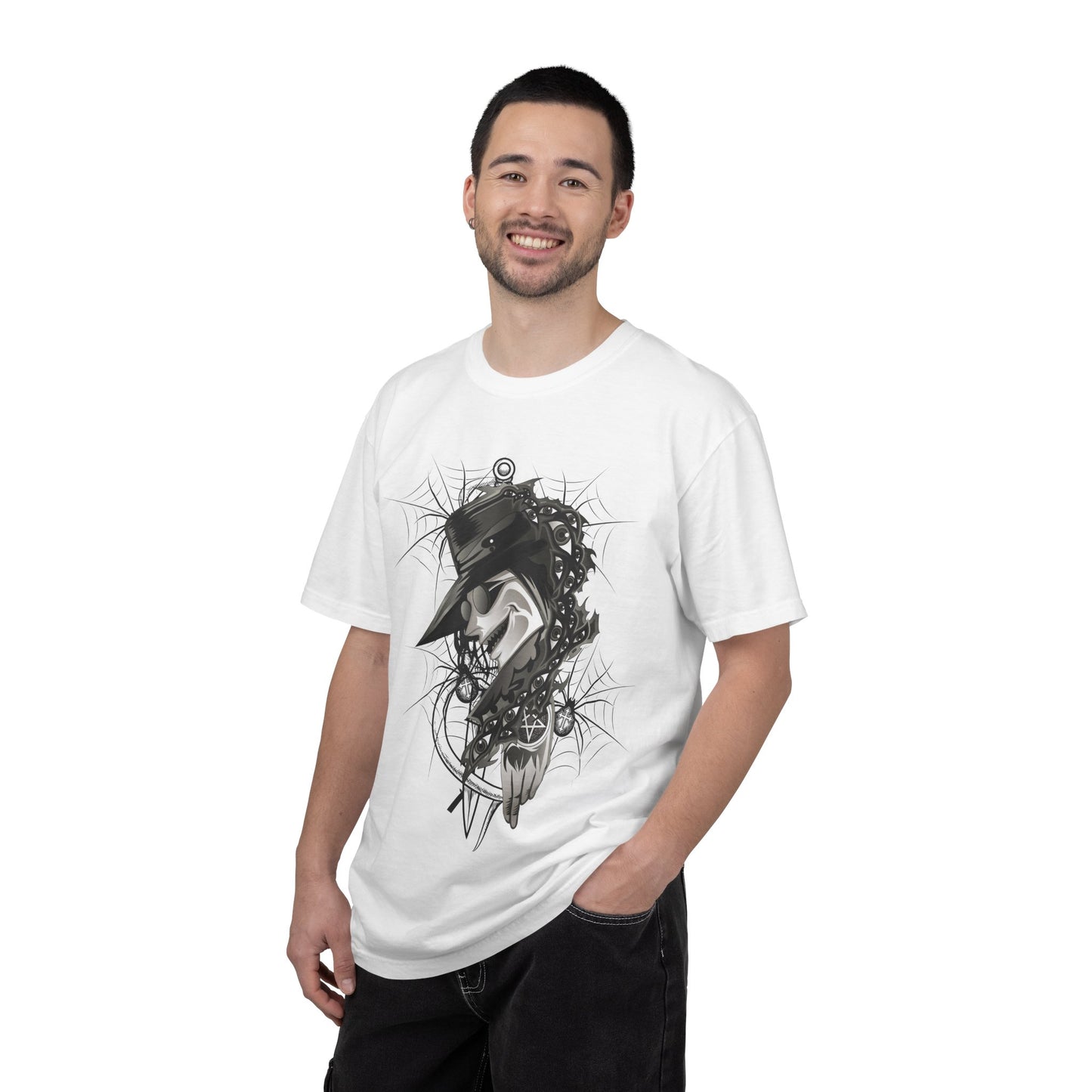 Plague Doctor Graphic T-Shirt — Dark Gothic Mask Illustration