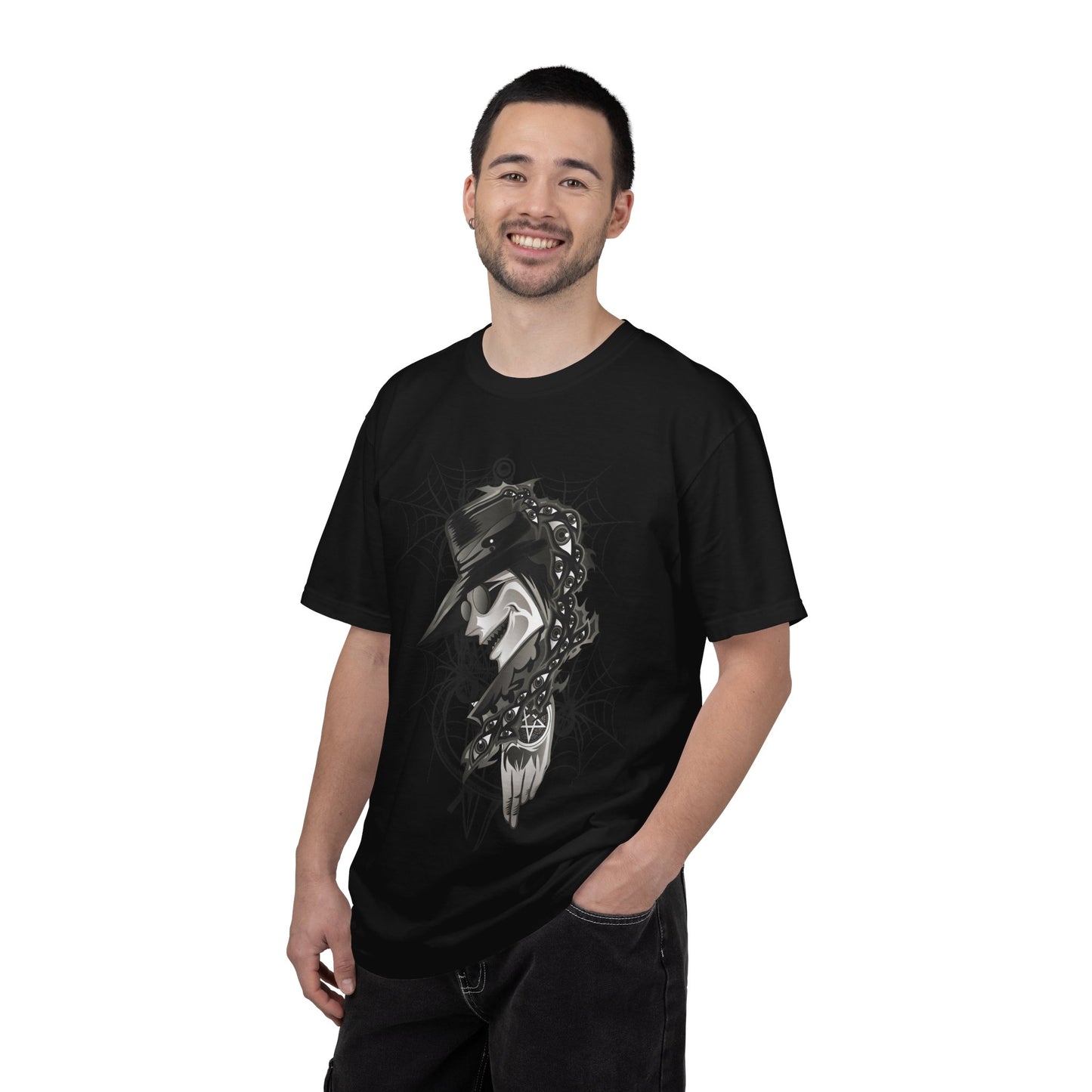 Plague Doctor Graphic T-Shirt — Dark Gothic Mask Illustration