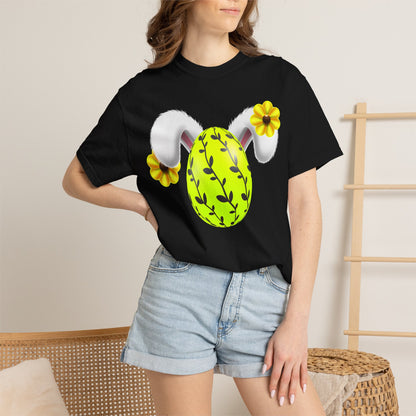 Easter Floral Egg T-Shirt — Cute Yellow Blossom Spring Tee