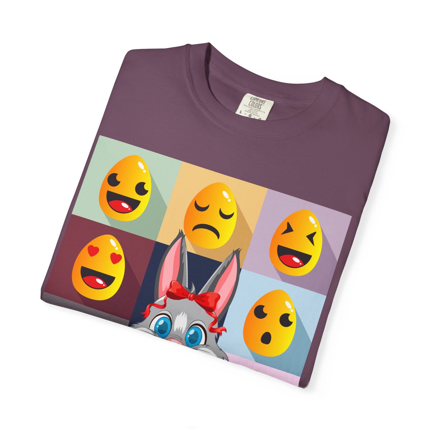 Easter Bunny Pop-Art T-Shirt — Cute Bunny with Emojis Graphic