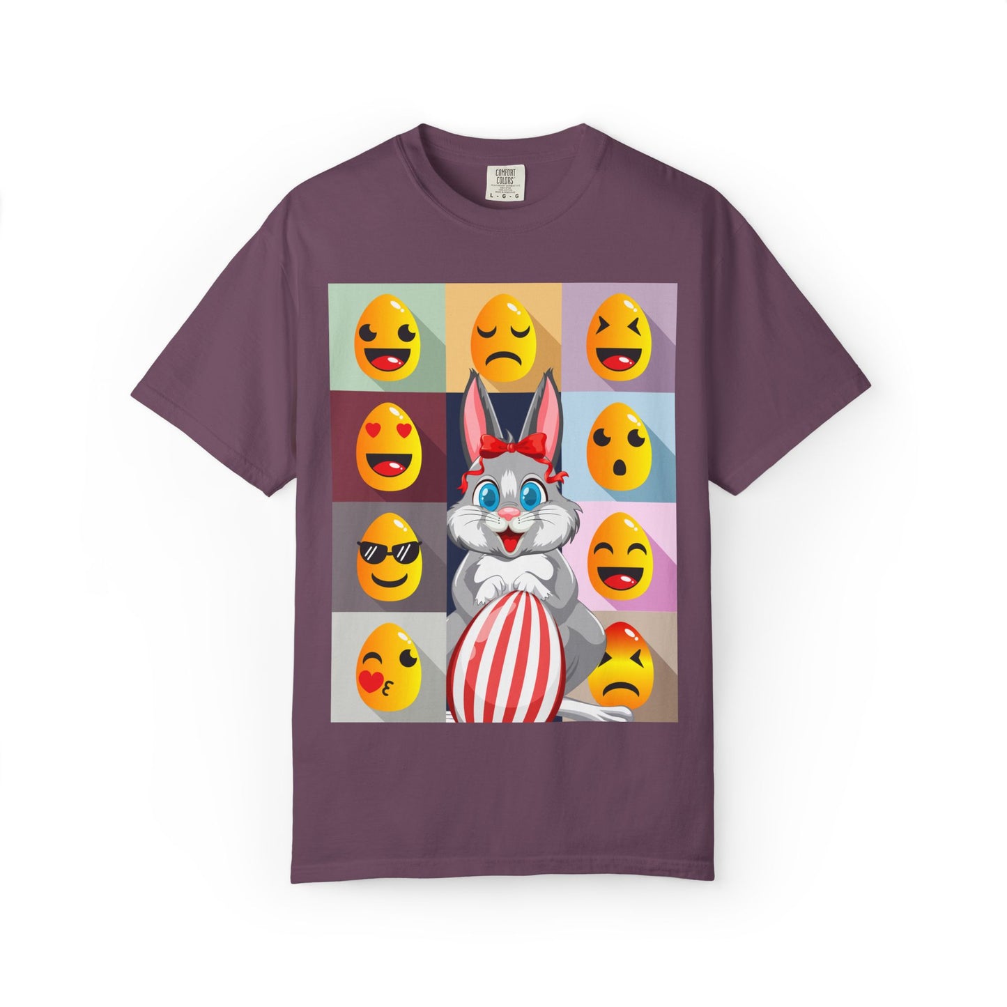 Easter Bunny Pop-Art T-Shirt — Cute Bunny with Emojis Graphic