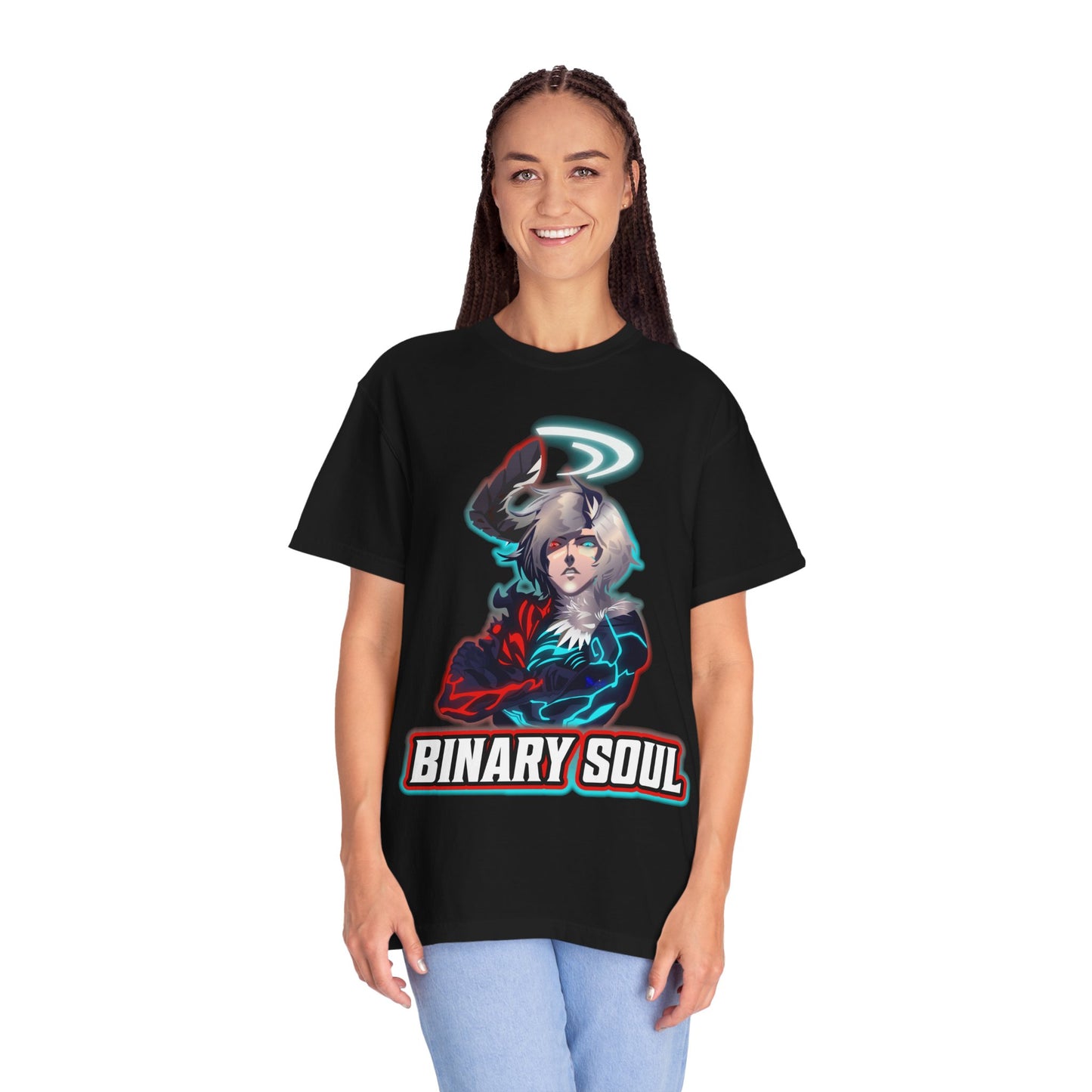 Binary Soul Graphic T-Shirt — Anime Duality Gamer Tee
