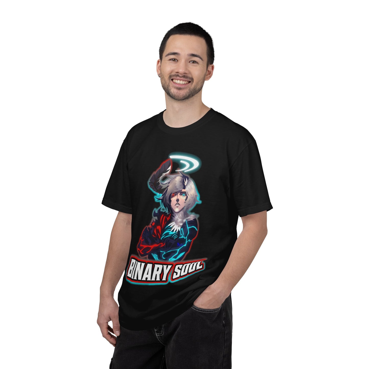 Binary Soul Graphic T-Shirt — Anime Duality Gamer Tee