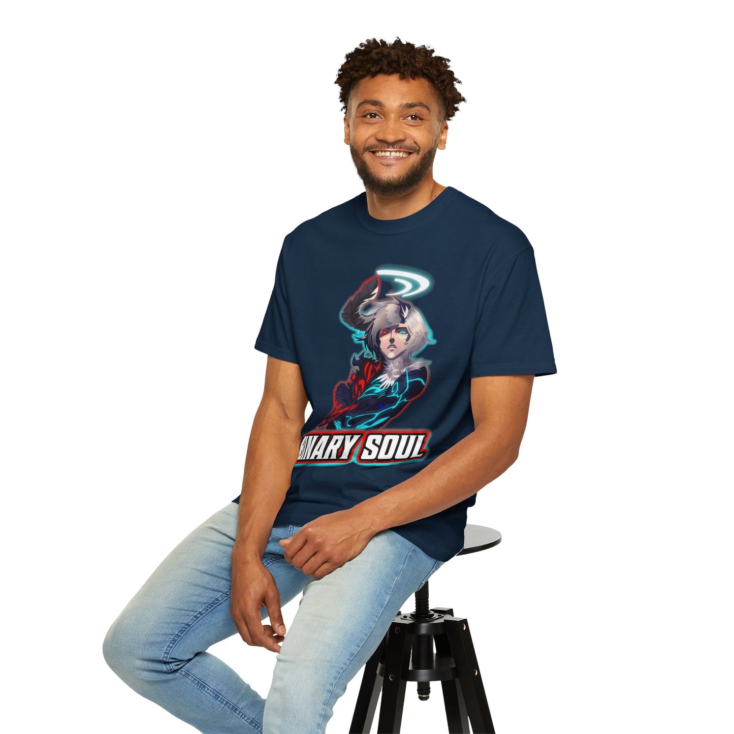 Binary Soul Graphic T-Shirt — Anime Duality Gamer Tee