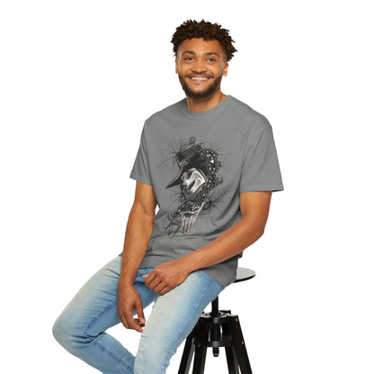 Plague Doctor Graphic T-Shirt — Dark Gothic Mask Illustration