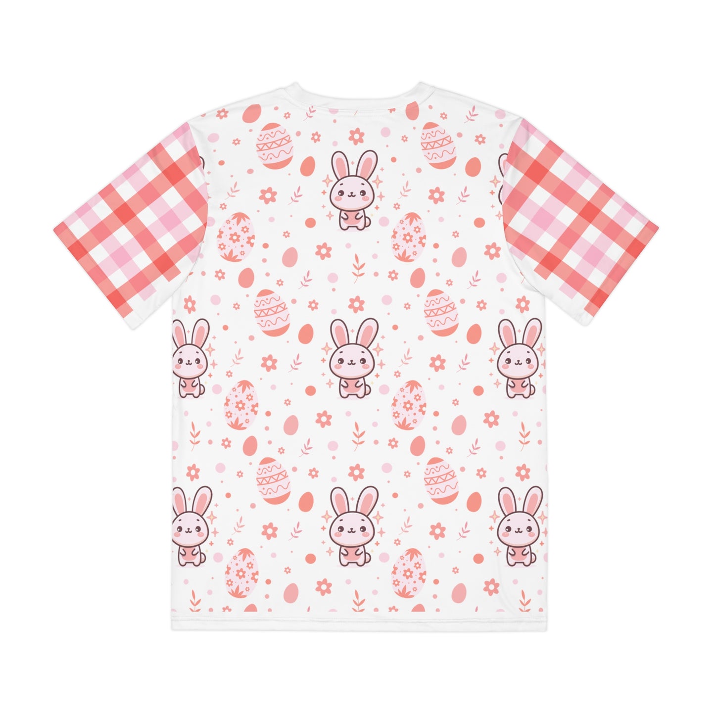Easter Bunny Pattern Tee — Pink Bunny & Egg All-Over Print T-Shirt