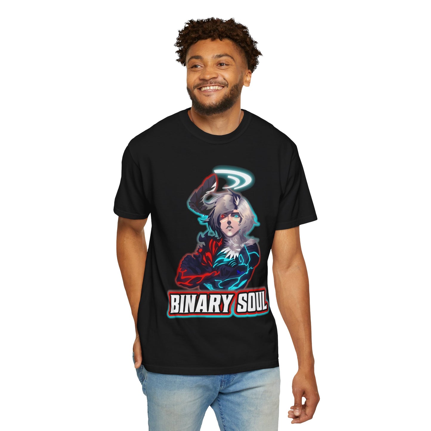 Binary Soul Graphic T-Shirt — Anime Duality Gamer Tee