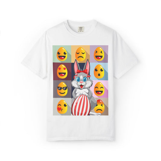 Easter Bunny Pop-Art T-Shirt — Cute Bunny with Emojis Graphic