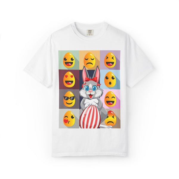 Easter Bunny Pop-Art T-Shirt — Cute Bunny with Emojis Graphic