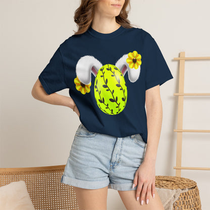 Easter Floral Egg T-Shirt — Cute Yellow Blossom Spring Tee