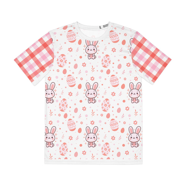 Easter Bunny Pattern Tee — Pink Bunny & Egg All-Over Print T-Shirt