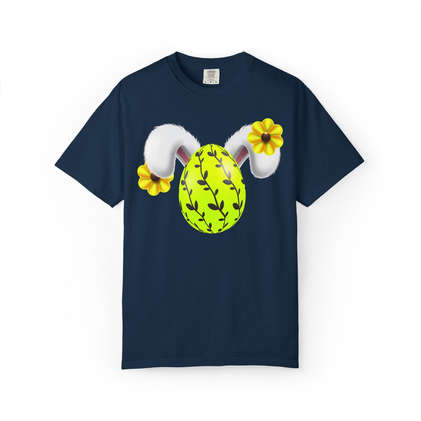 Easter Floral Egg T-Shirt — Cute Yellow Blossom Spring Tee
