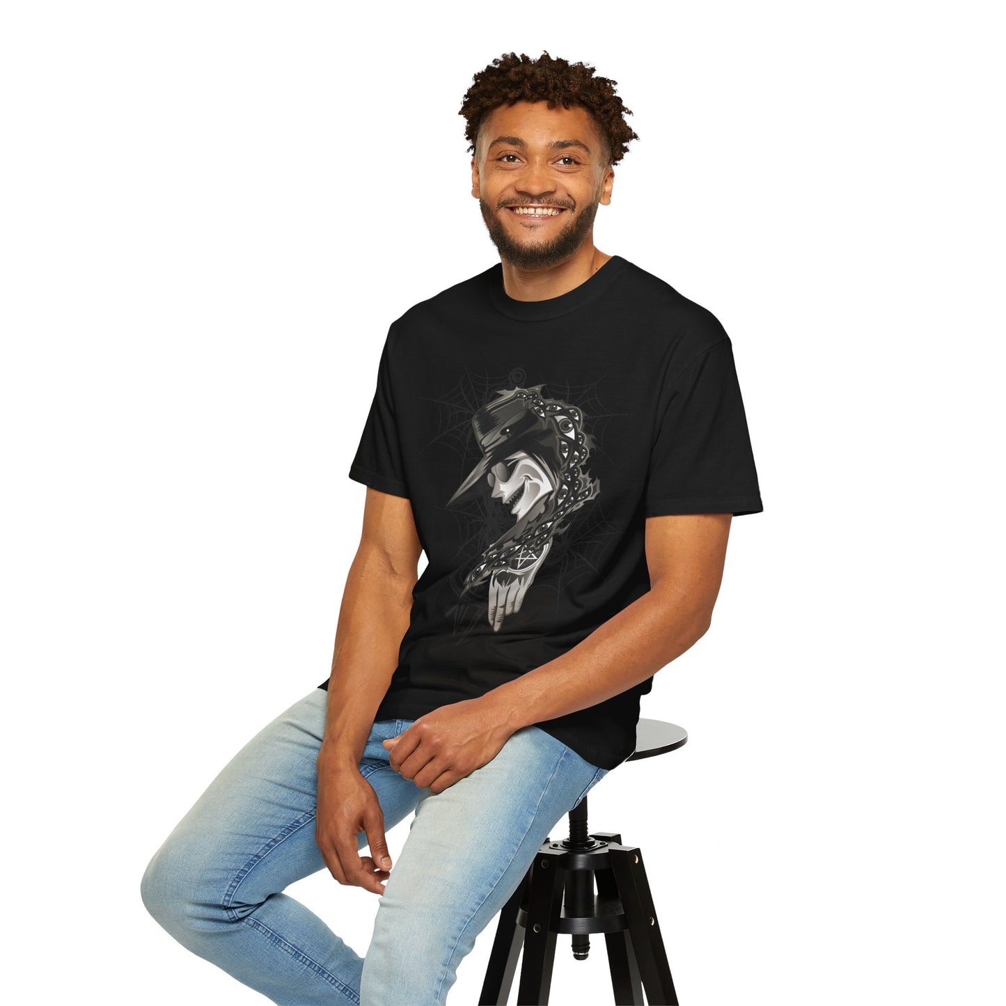 Plague Doctor Graphic T-Shirt — Dark Gothic Mask Illustration