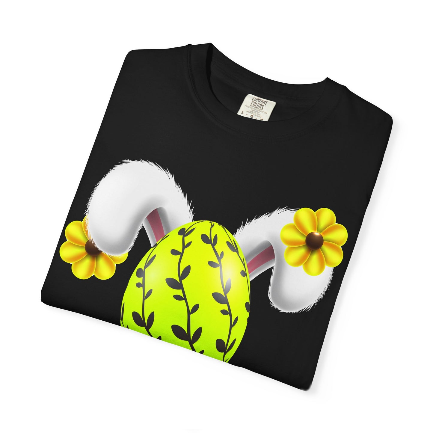 Easter Floral Egg T-Shirt — Cute Yellow Blossom Spring Tee