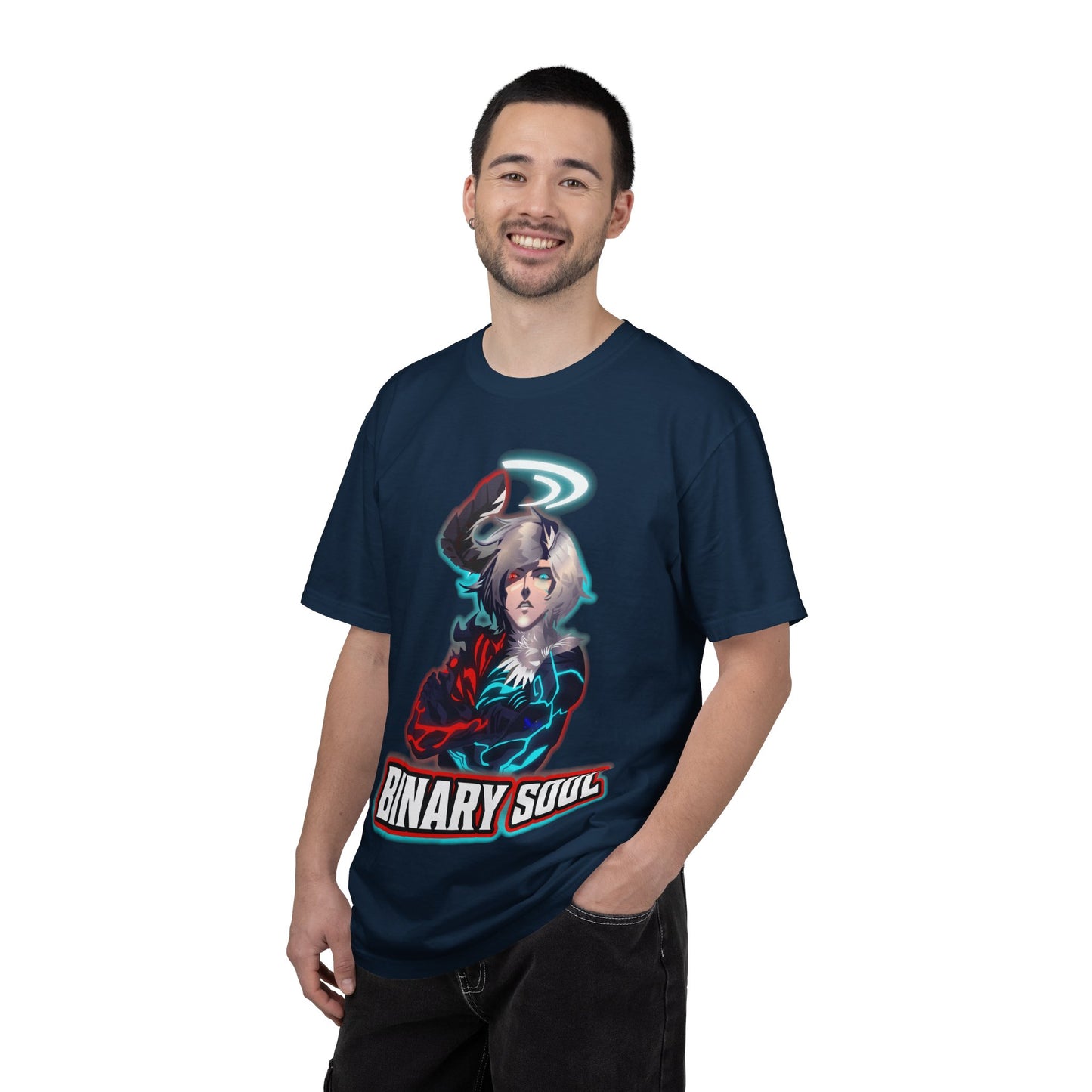 Binary Soul Graphic T-Shirt — Anime Duality Gamer Tee