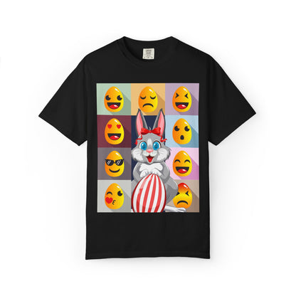 Easter Bunny Pop-Art T-Shirt — Cute Bunny with Emojis Graphic
