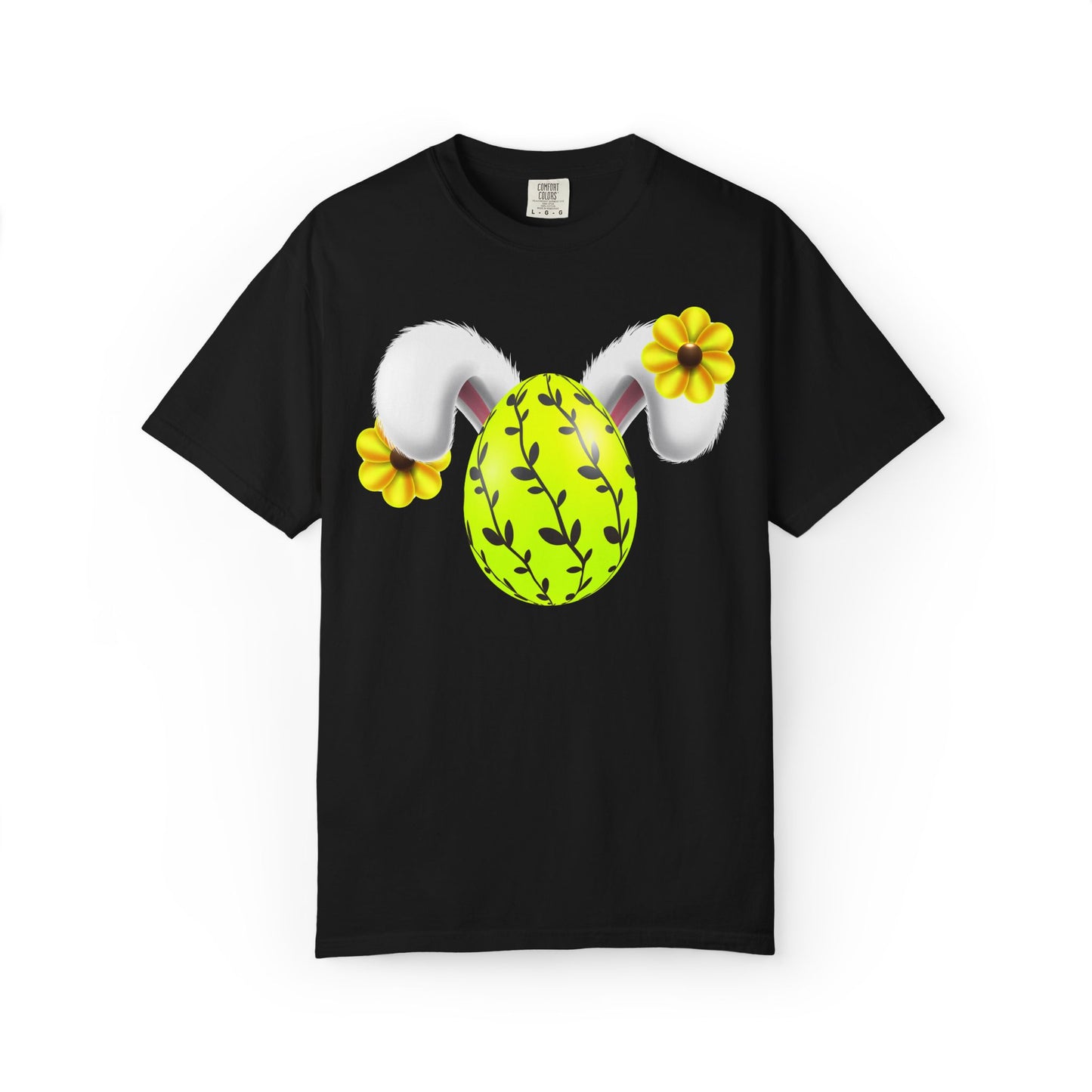 Easter Floral Egg T-Shirt — Cute Yellow Blossom Spring Tee