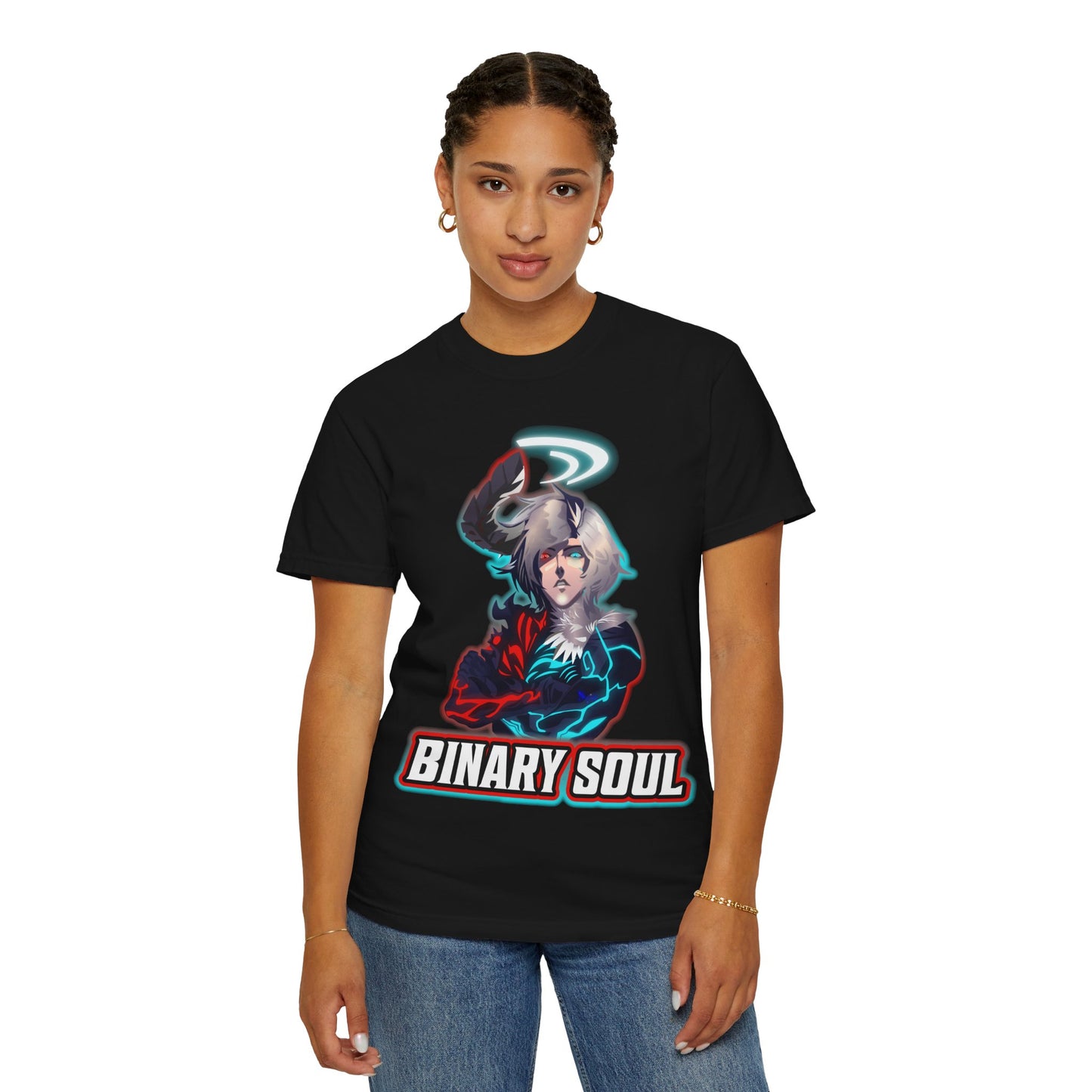 Binary Soul Graphic T-Shirt — Anime Duality Gamer Tee