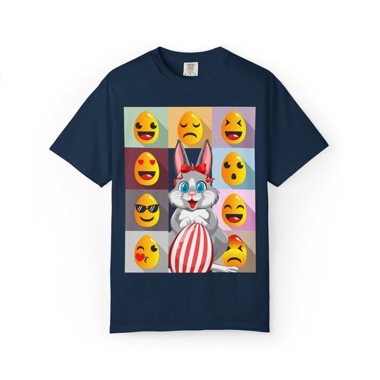 Easter Bunny Pop-Art T-Shirt — Cute Bunny with Emojis Graphic