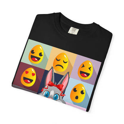 Easter Bunny Pop-Art T-Shirt — Cute Bunny with Emojis Graphic