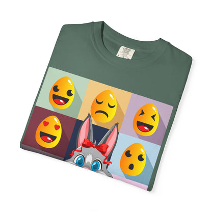 Easter Bunny Pop-Art T-Shirt — Cute Bunny with Emojis Graphic