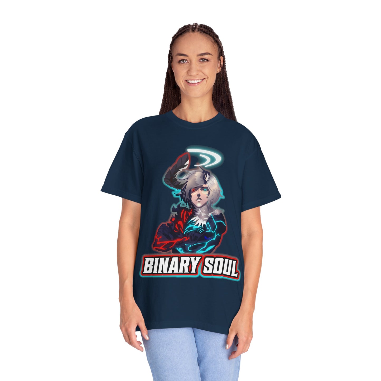 Binary Soul Graphic T-Shirt — Anime Duality Gamer Tee